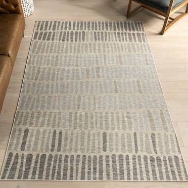 nuLOOM Briseis Geometric Indoor/Outdoor Area Rug, 5' 3" x 7' 7", Light Grey