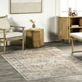 thumbnail image 1 of nuLOOM Britt Persian SplashGuard Machine Washable Area Rug, 8' x 10', Britt Light Orange, 1 of 10