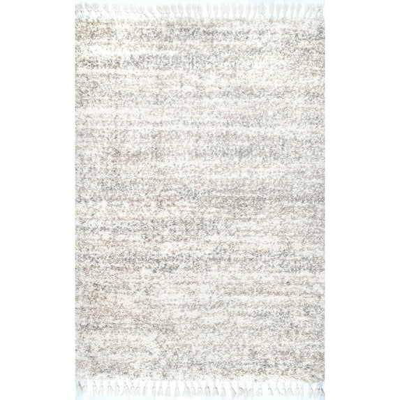 nuLOOM Brooke Contemporary Shag Area Rug, 10' x 13', Ivory