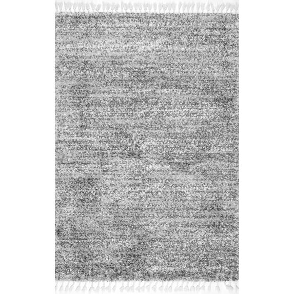 nuLOOM Brooke Contemporary Shag Area Rug, 8', Gray