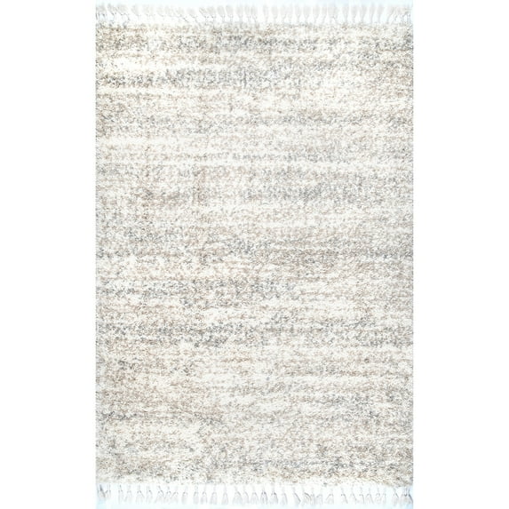 nuLOOM Brooke Contemporary Shag Area Rug, 8', Ivory