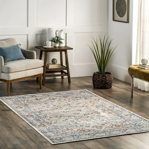 nuLOOM Cady Machine Washable Transitional Area Rug, 4' x 6', Beige