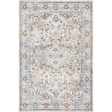 nuLOOM Cady Machine Washable Transitional Area Rug, 5' x 7' 6", Beige