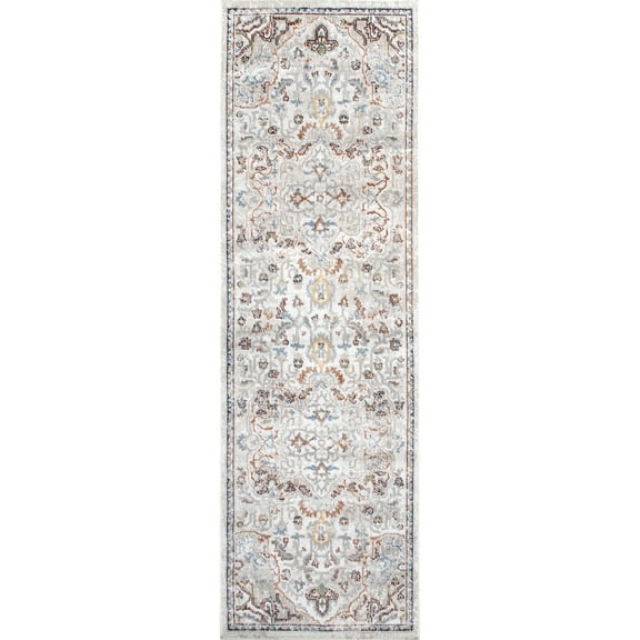 nuLOOM Cady Machine Washable Transitional Runner Rug, 2' 8" x 8', Beige