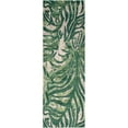 thumbnail image 1 of nuLOOM Cali Abstract Leaves Runner Rug, 2' x 6', Green, 1 of 2