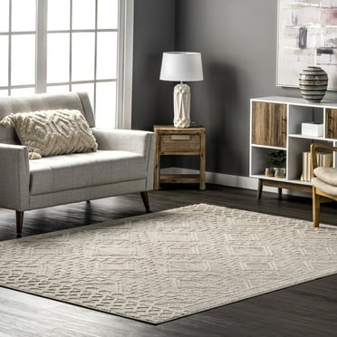 nuLOOM Cameron High Low Textured Moroccan Area Rug, 7' 10" x 10', Beige