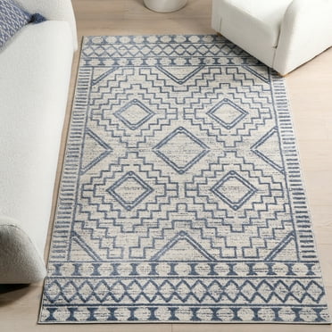 nuLOOM Cameron High Low Textured Moroccan Area Rug, 7' 10" x 10', Blue