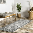 thumbnail image 1 of nuLOOM Cameron High Low Textured Moroccan Area Rug, 2' 8" x 8', Runner, Cameron Grey, 1 of 5