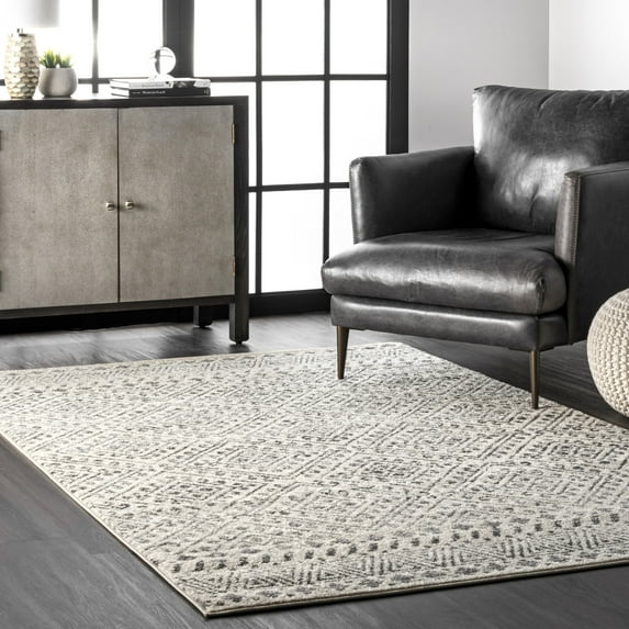 nuLOOM Camila Diamond Trellis Area Rug, 8' x 10', Camila Off-white