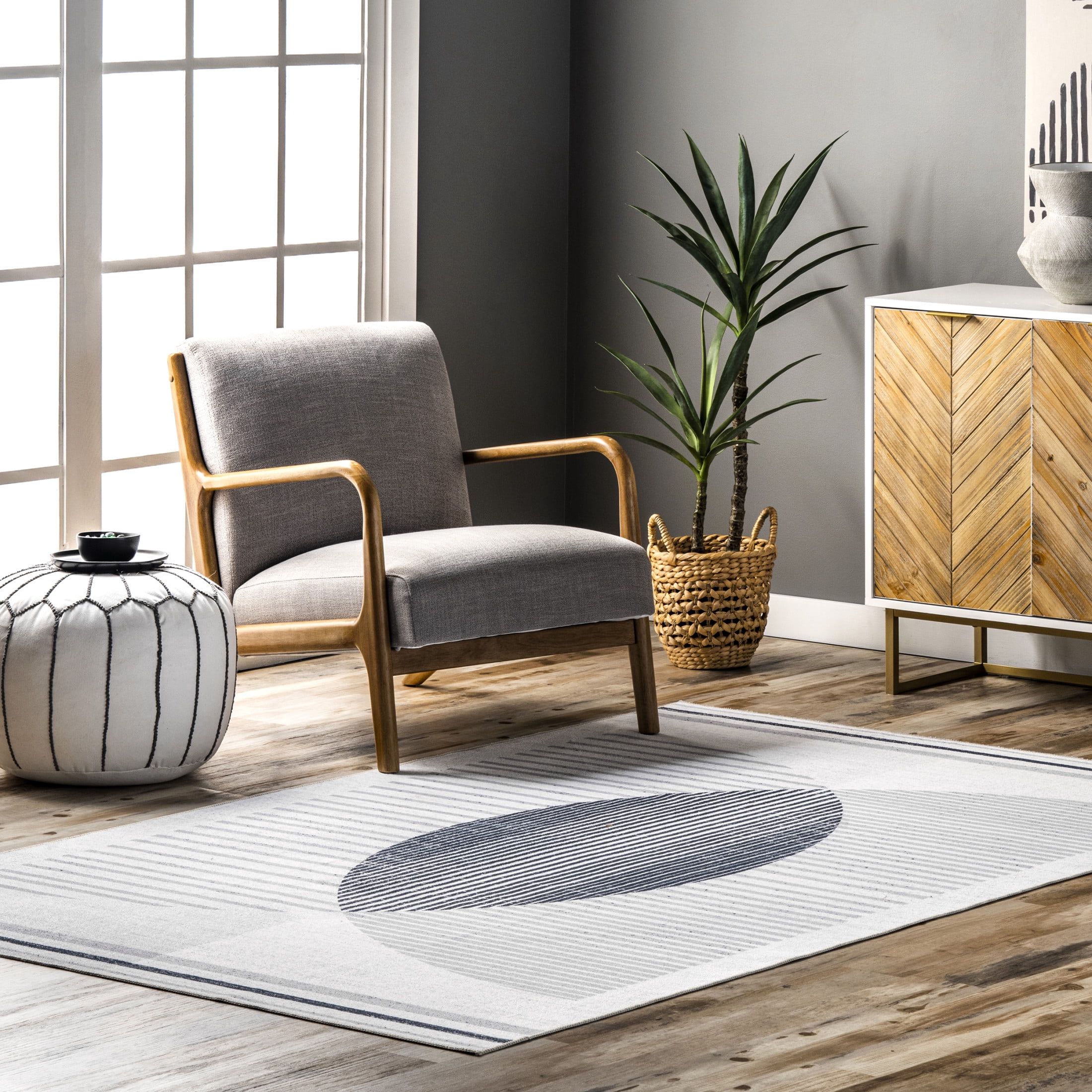 Nuloom Spring Area Rug nuLOOM Camila SpinClean Machine Washable Lunar Eclipse Area Rug, 4' x 6 ...
