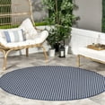 thumbnail image 1 of nuLOOM Camryn Herringbone Indoor/Outdoor Area Rug, 8', Round, Camryn Navy, 1 of 7