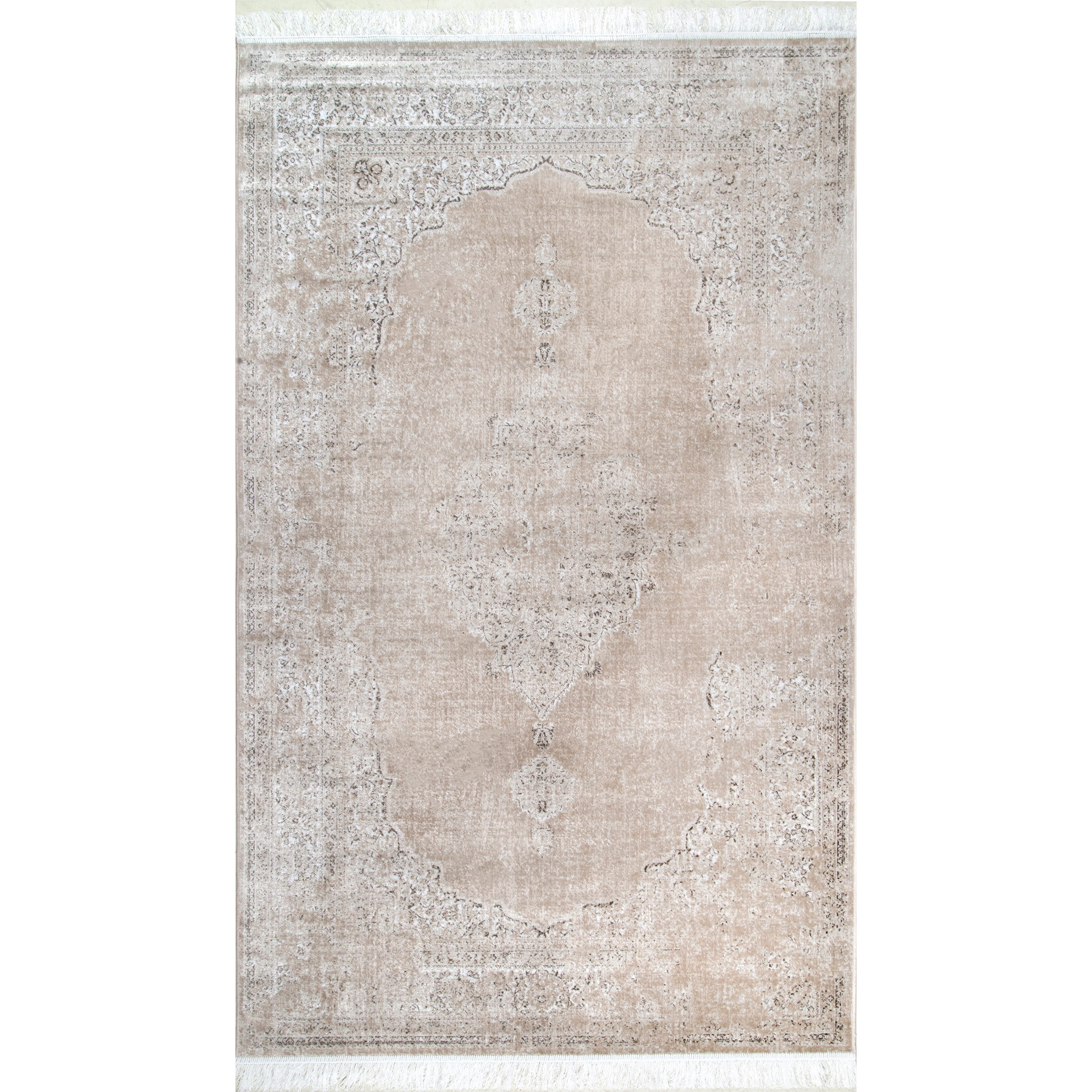 nuLOOM Cantrell Vintage Medallion Area Rug, 5' x 8', Beige