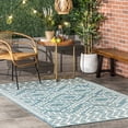 thumbnail image 1 of nuLOOM Cari Moroccan Tribal Indoor/Outdoor Area Rug, 8' x 10', Cari Teal, 1 of 6