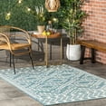 thumbnail image 1 of nuLOOM Cari Moroccan Tribal Indoor/Outdoor Area Rug, 9' 6" x 12', Cari Teal, 1 of 6