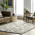 thumbnail image 1 of nuLOOM Carlina Geometric Shag Fringe Area Rug, 8' 10" x 12', Carlina Beige, 1 of 10