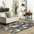 thumbnail image 1 of nuLOOM Carole Abstract Machine Washable Area Rug, 5' x 8', Beige, 1 of 9