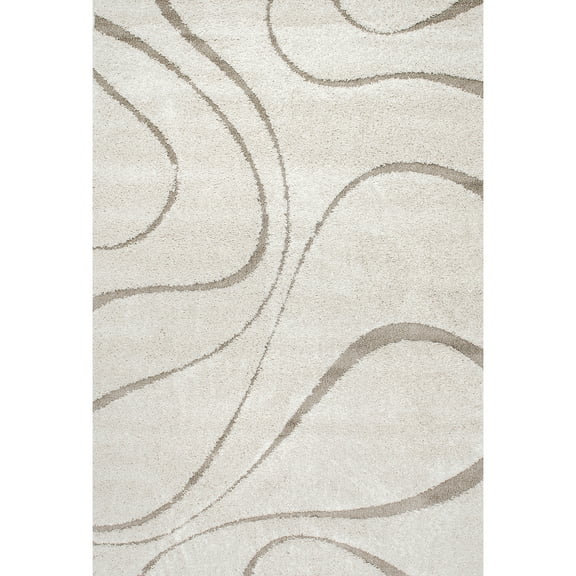 nuLOOM Carolyn Modern Shag Area Rug, 10' x 14', Cream