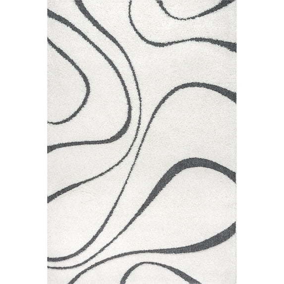 nuLOOM Carolyn Modern Shag Area Rug, 4' x 6', Beige