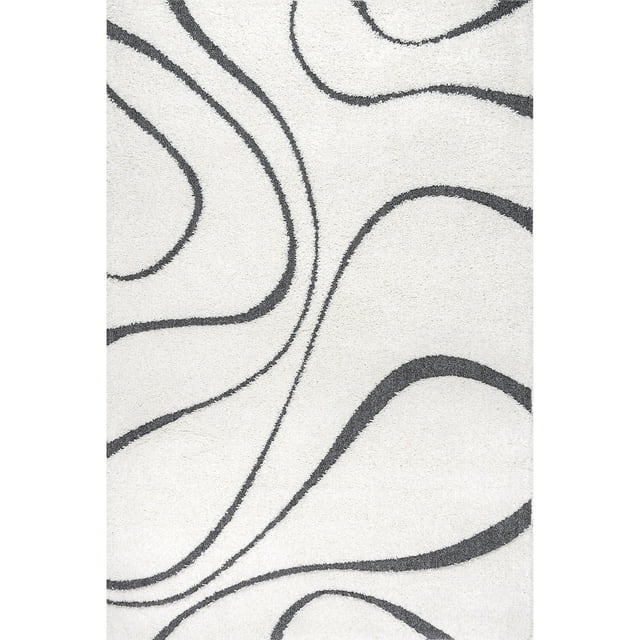 nuLOOM Carolyn Modern Shag Area Rug, 5' 3" x 7' 6", Beige