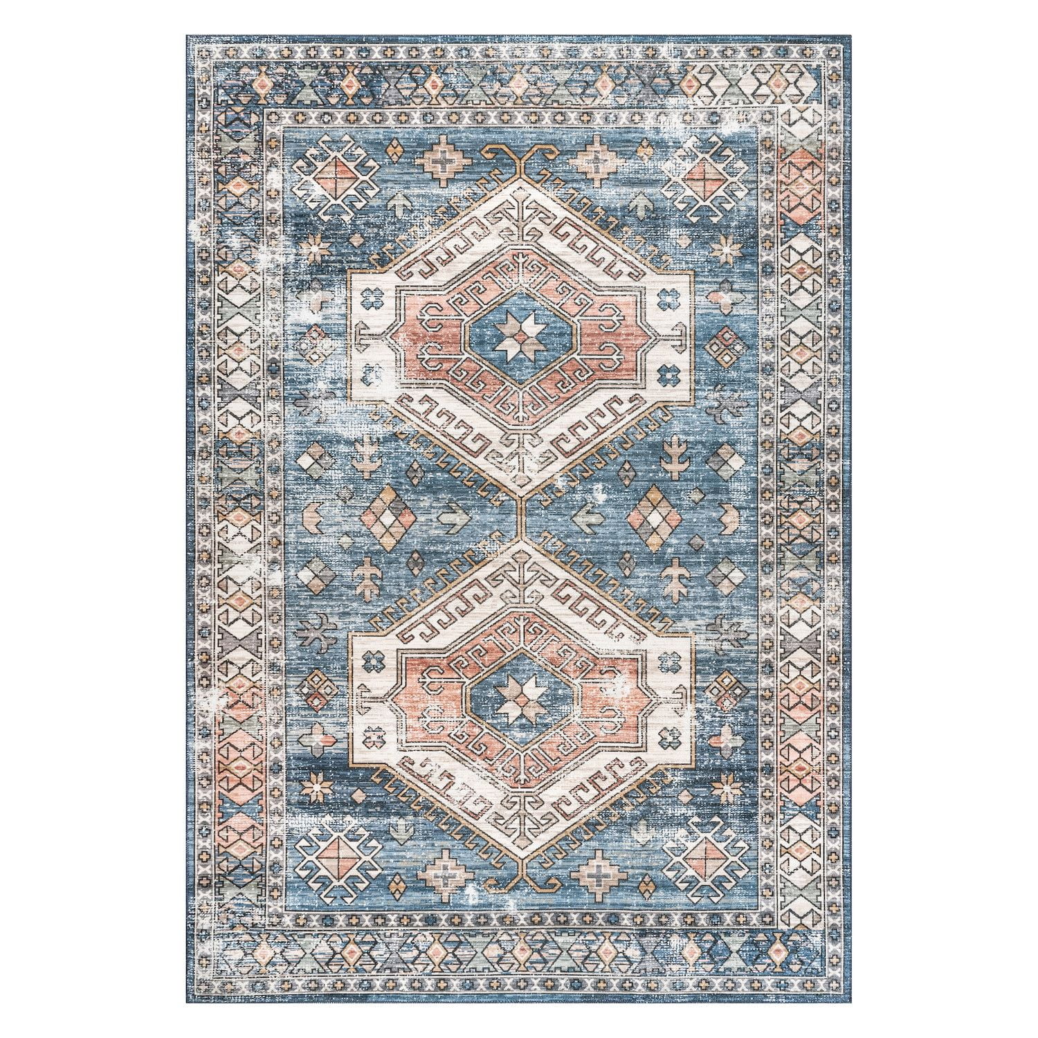 Carolyn Off-White Synthetic Tufted Shag Round Rug, 7' 10"