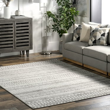 nuLOOM Catherina Transitional Geometric Grey 5' x 8' Transitional Area Rug