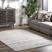 nuLOOM Catherina Transitional Geometric Area Rug, 5' x 8', Catherina Grey