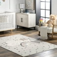 thumbnail image 1 of nuLOOM Catlin Sweet Dreams High/Low Kids Area Rug, 4' x 6', Beige, 1 of 9