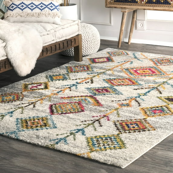 nuLOOM Bohemian Tori Shag Area Rug, 4' x 6', Tori Grey