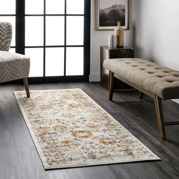 nuLOOM Cecil Vintage Floral Area Rug, 2' 6" x 6', Runner, Cecil Beige