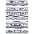 thumbnail image 1 of nuLOOM Cecilia Geometric Tribal Bands Area Rug, 6' 7" x 9', Blue, 1 of 2