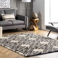 thumbnail image 1 of nuLOOM Celia Soft Shag Abstract Aztec Fringe 4' x 6' Area Rug, Beige, 1 of 2