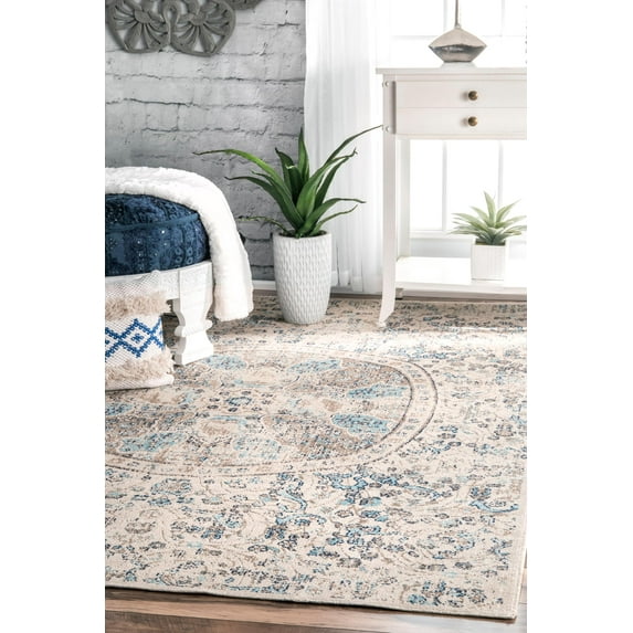 nuLOOM Celina Floral Mandala Area Rug or Runner