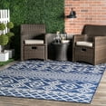 thumbnail image 1 of nuLOOM Celine Aztec Indoor/Outdoor Area Rug, 4' x 6', Celine Blue, 1 of 6