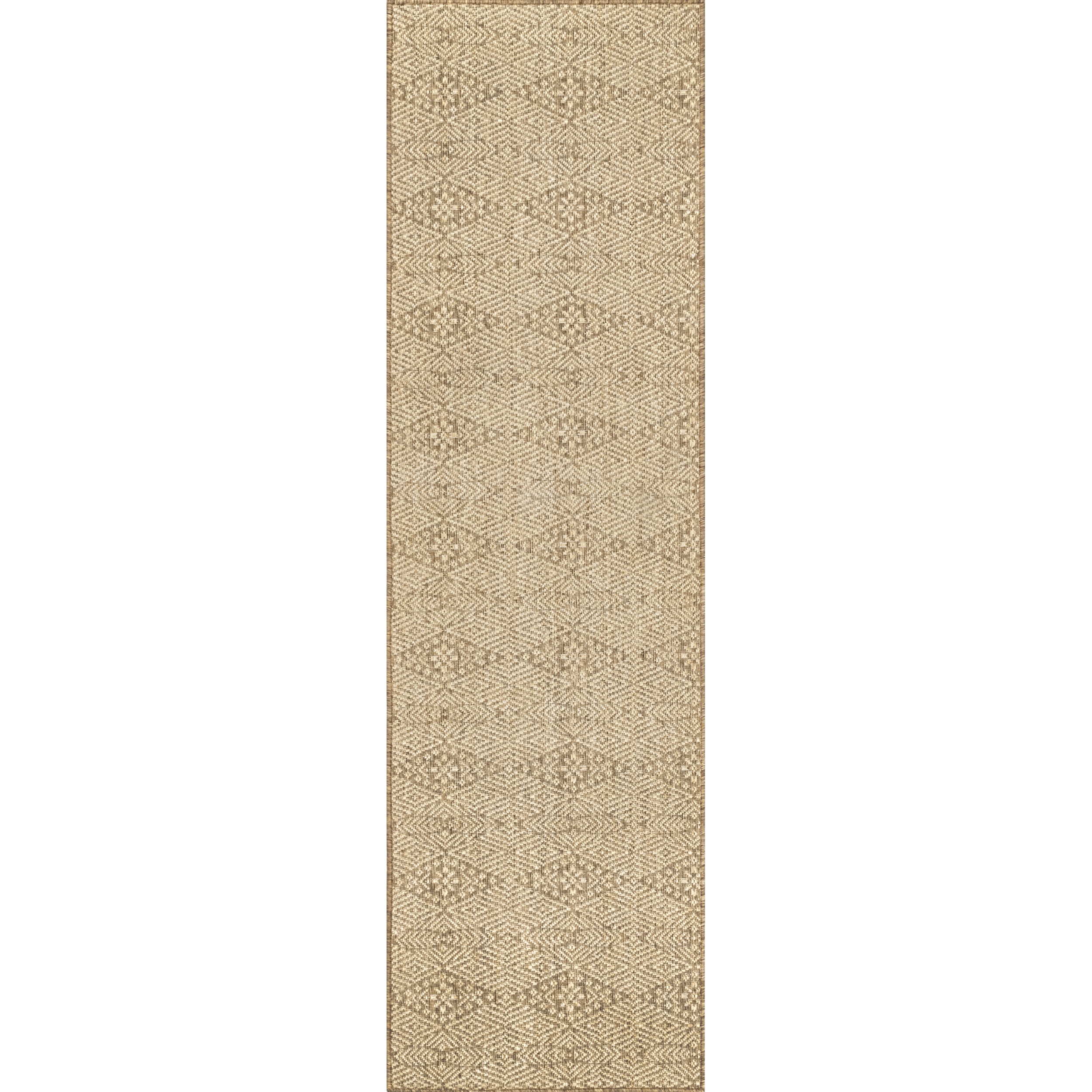nuLOOM Chandler Elegant Indoor/Outdoor Runner Rug, 2' x 8', Beige ...