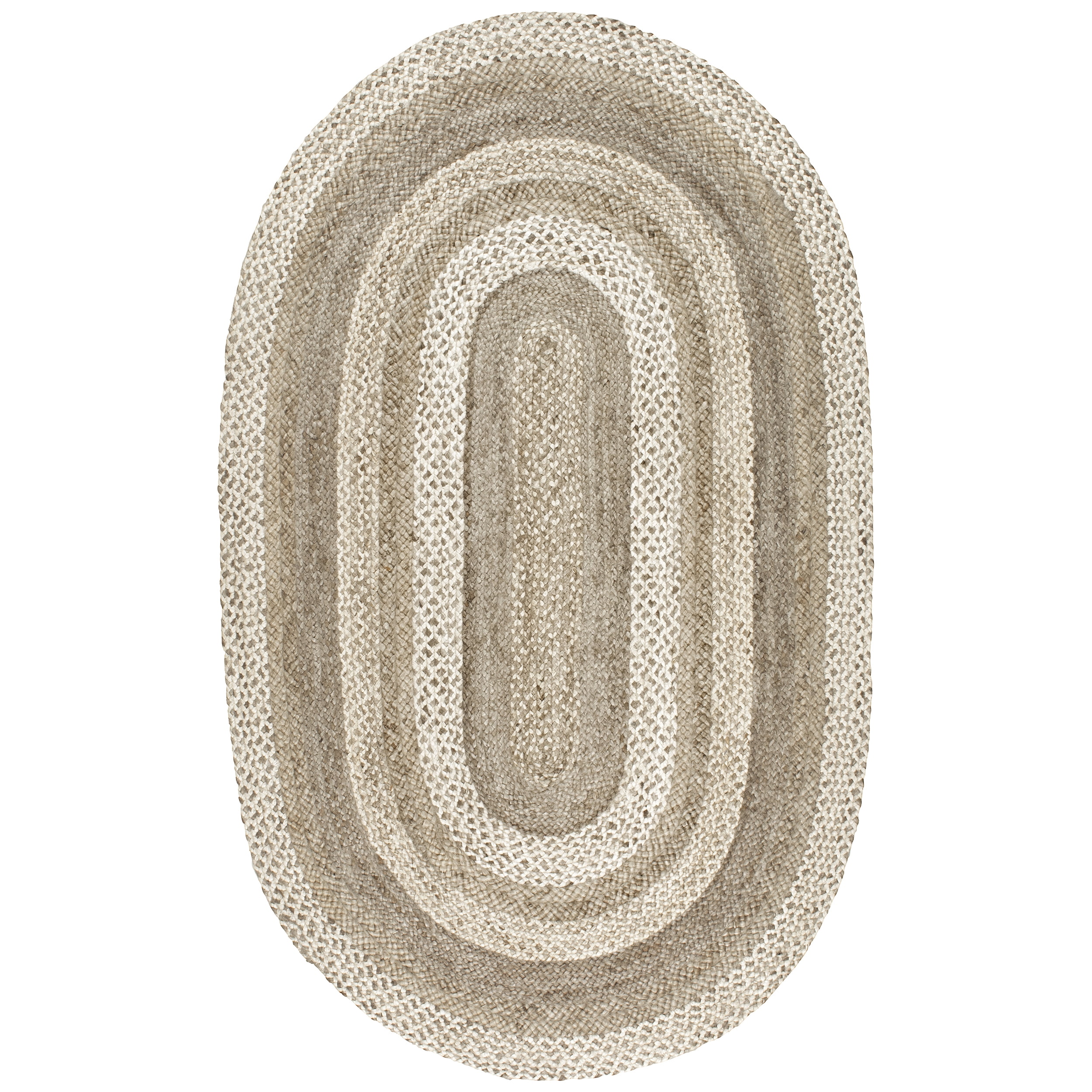 nuLOOM Charlene 5 x 8 Natural/bleached Oval Indoor Border Area Rug nuLOOM Charlene 5 x 8 Natural/bleached Oval Indoor Border Area Rug