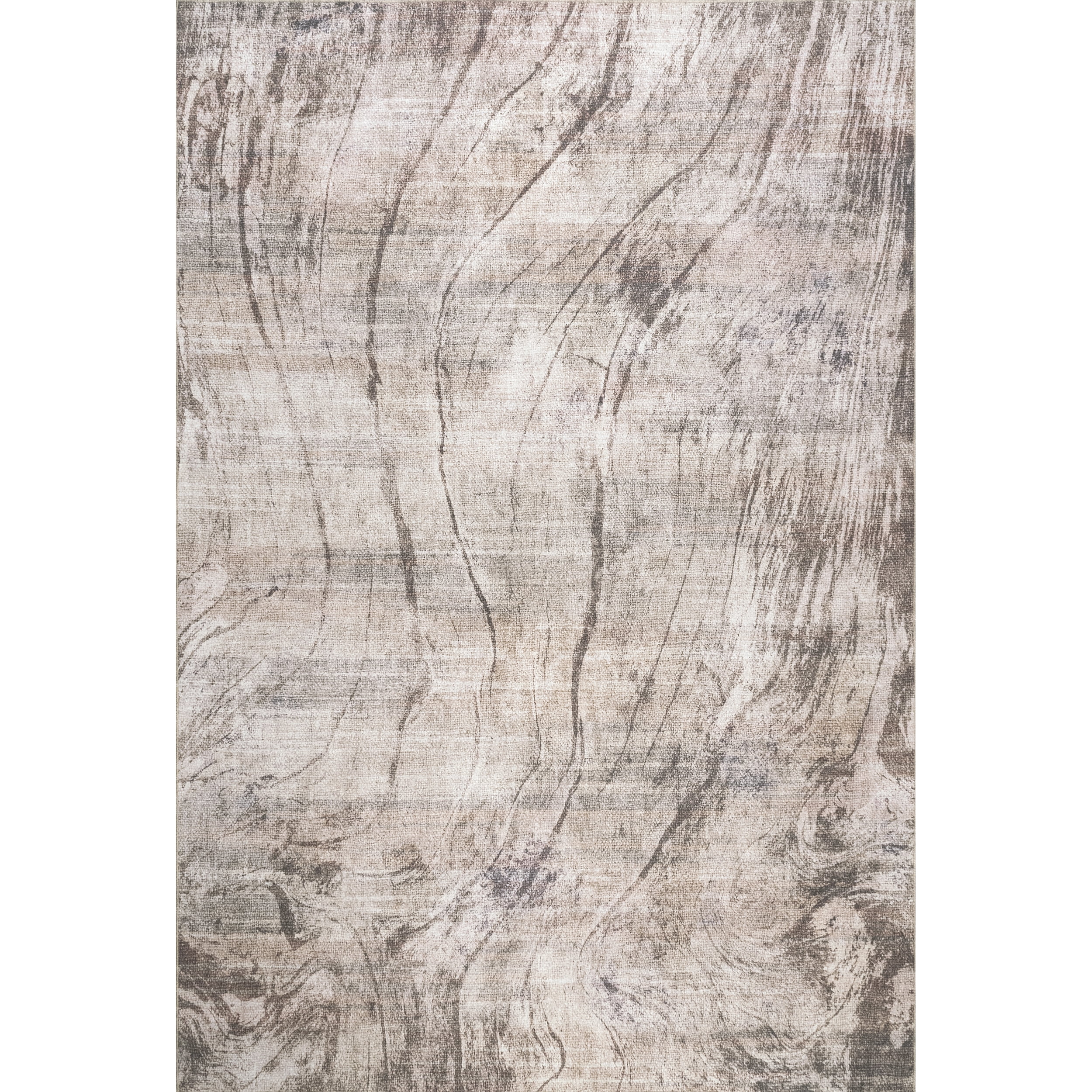 Ivory and Beige Flat Woven Rectangular Area Rug 6' x 9'