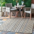 thumbnail image 1 of nuLOOM Charter Banded Trellis Indoor/Outdoor Area Rug, 5' x 8', Light Gray, 1 of 2