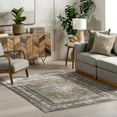 thumbnail image 1 of nuLOOM Charvi Distressed Medallion Fringe Area Rug, 5' x 7' 10", Charvi Light Brown, 1 of 8