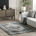 thumbnail image 1 of nuLOOM Charvi Distressed Medallion Fringe Area Rug, 5' x 7' 10", Charvi Navy, 1 of 8