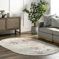 thumbnail image 1 of nuLOOM Chastin Modern Abstract Area Rug, 5' x 8', Oval, Chastin Beige, 1 of 16
