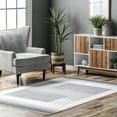 thumbnail image 1 of nuLOOM Chelsea SpinClean Machine Washable Modern Abstract Line Area Rug, 5' x 8', Chelsea Grey, 1 of 7