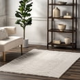 thumbnail image 1 of nuLOOM Chevron SuperiorWash Faux Rabbit Machine Washable Area Rug, 7' 6" x 9' 6", Chevron Off-white, 1 of 9