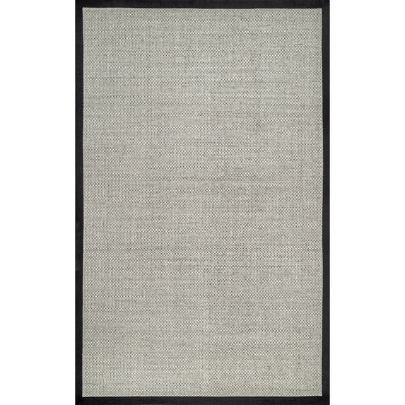 nuLOOM Chloe Bordered Sisal Area Rug, 8' x 10', Black
