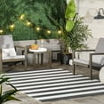 thumbnail image 1 of nuLOOM Christa Striped Indoor/Outdoor Area Rug, 3' x 5', Christa Black, 1 of 9