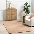 thumbnail image 1 of nuLOOM Citra Solid Wool Area Rug, 2' 6" x 8', Runner, Tan, 1 of 9