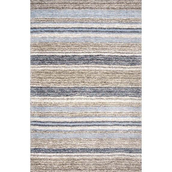 nuLOOM Classie Hand Tufted Shag Area Rug, 4' x 6', Denim