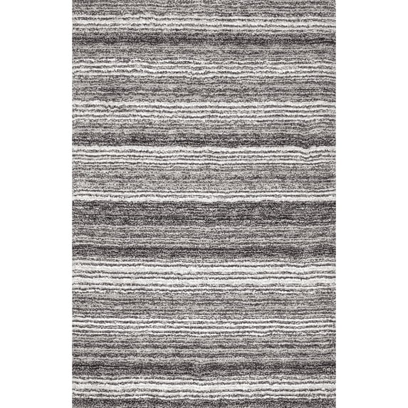 nuLOOM Classie Hand Tufted Shag Area Rug, 5' x 8', Gray Multi