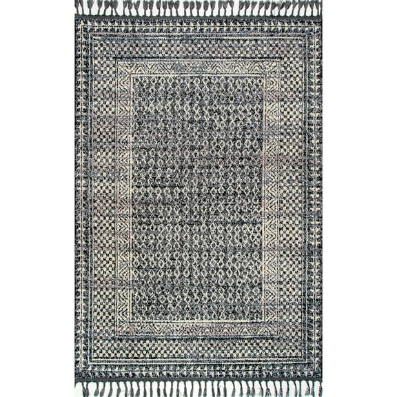 nuLOOM Claudia Diamond Area Rug, 4' x 6', Gray