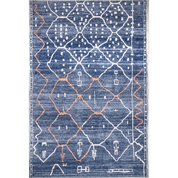 nuLOOM Cleon Modern Moroccan Area Rug, 5' x 7' 5", Blue