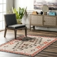 thumbnail image 1 of nuLOOM Clio Aztec Bordered Machine Washable Area Rug, 5' x 8', Brown, 1 of 9